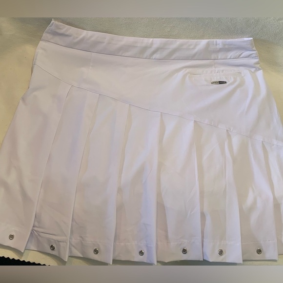 NWT Jamie Sadock Sz 18 Airwear Pleated 17.5” Skort Skirt 21316 White Golf Tennis - Picture 6 of 8